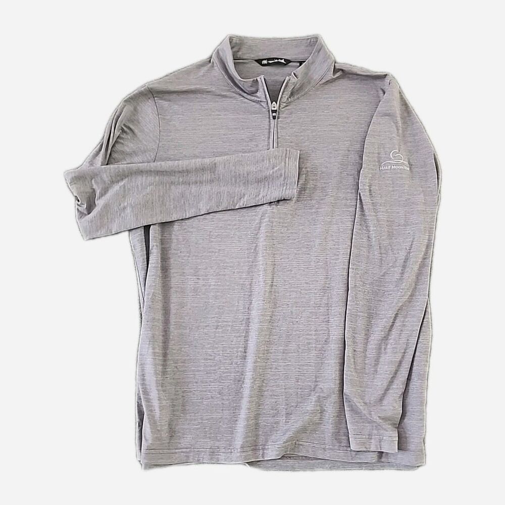 Travis Mathew Quarter Zip Mens XXL Pullover Gray Havasu 2.0 Half Moon Bay Logo